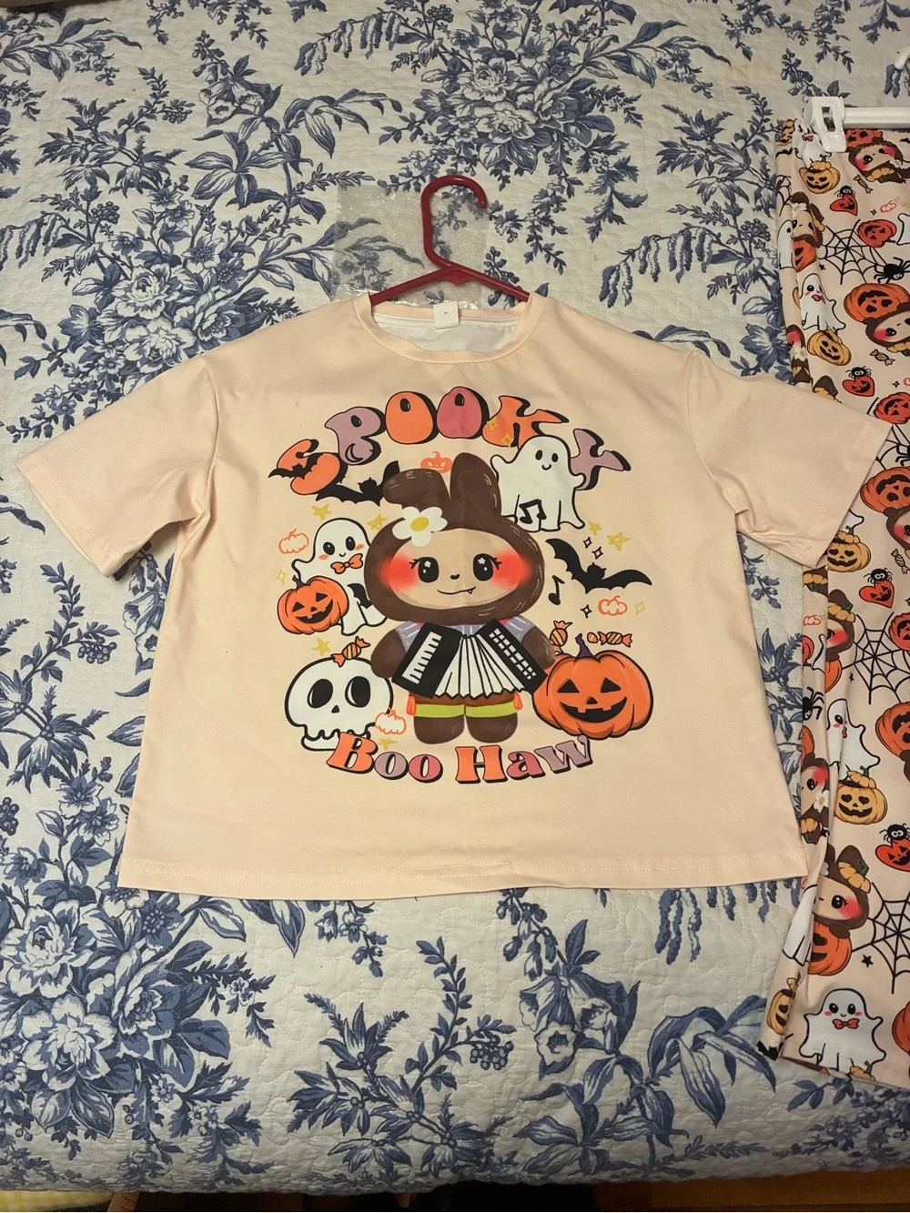 SHEIN Labubu Pumpkin & Ghost Halloween Pajama Set